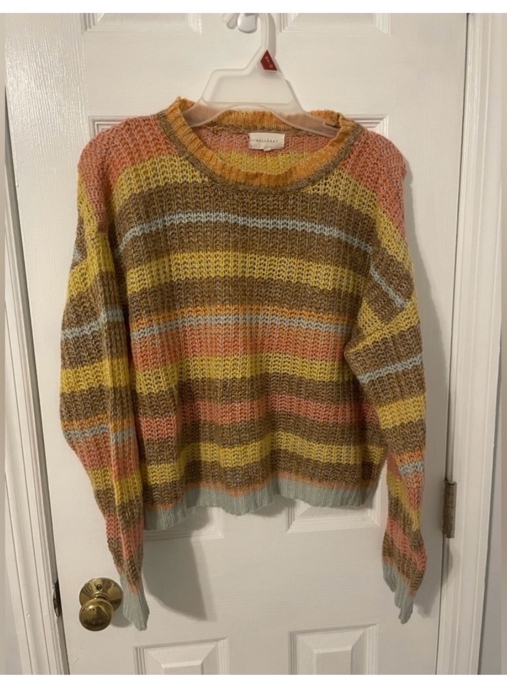 Yellow Striped Melloday Sweater